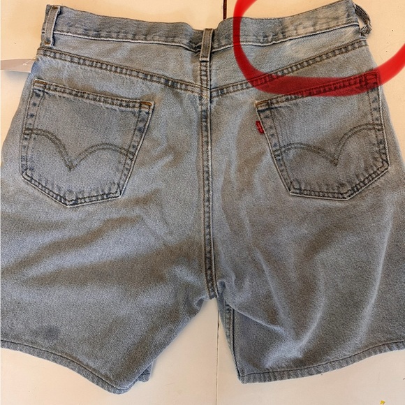 Vintage Levi's 505 Dad/Mom Shorts 36 Reg Fit 2005 Light Wash Y2K Denim No Patch - Picture 9 of 10